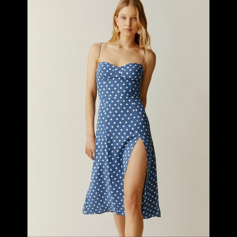 Reformation Juliette Dress Sz 4 Lazuli NWOT
